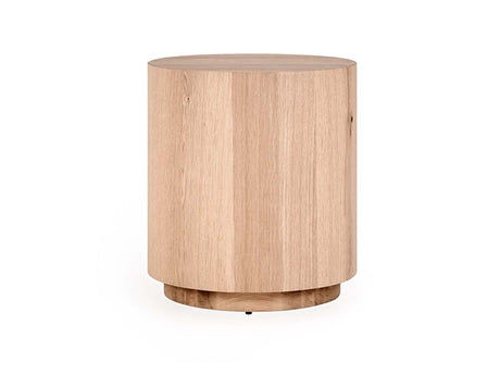 Layne Natural Round End Table - Ornate Home