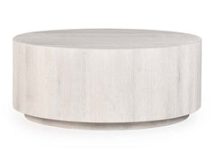 Layne Whitewash Round Coffee Table - Ornate Home