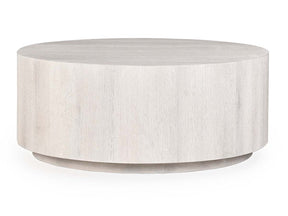 Layne Whitewash Round Coffee Table - Ornate Home
