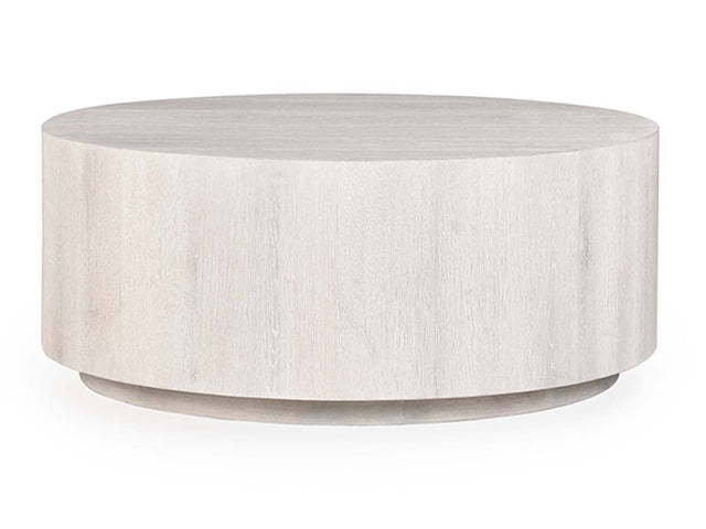 Layne Whitewash Round Coffee Table - Ornate Home