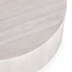 Layne Whitewash Round Coffee Table - Ornate Home