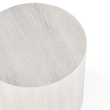 Layne Whitewash Round End Table - Ornate Home