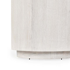 Layne Whitewash Round End Table - Ornate Home