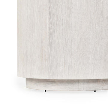 Layne Whitewash Round End Table - Ornate Home