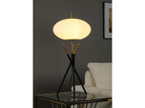 Layton Black White Orb Shade Tripod Table Lamp - Ornate Home