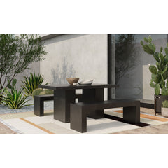 Lazarus Black Outdoor Bench - Ornate Home