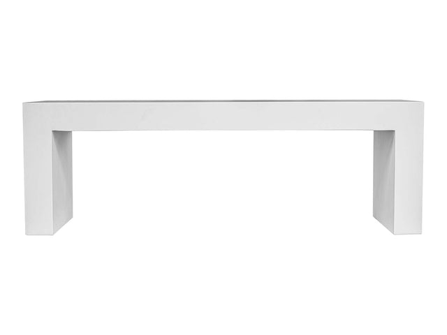 Lazarus White Outdoor Bench - Ornate Home