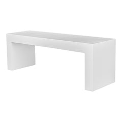 Lazarus White Outdoor Bench - Ornate Home