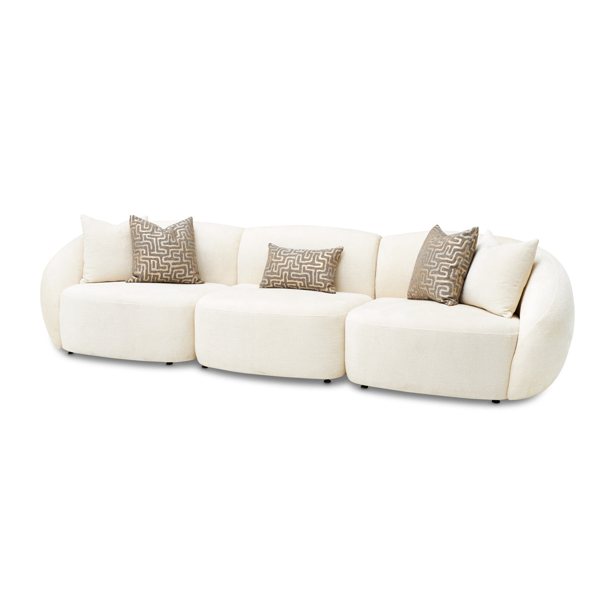 Le Montreaux Cloud White/Gardenia 5-Piece Modular Sectional - Ornate Home