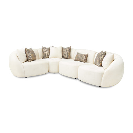 Le Montreaux Cloud White/Gardenia 5-Piece Modular Sectional - Ornate Home