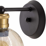 Leabrook Black Metal Wall Sconce - Ornate Home