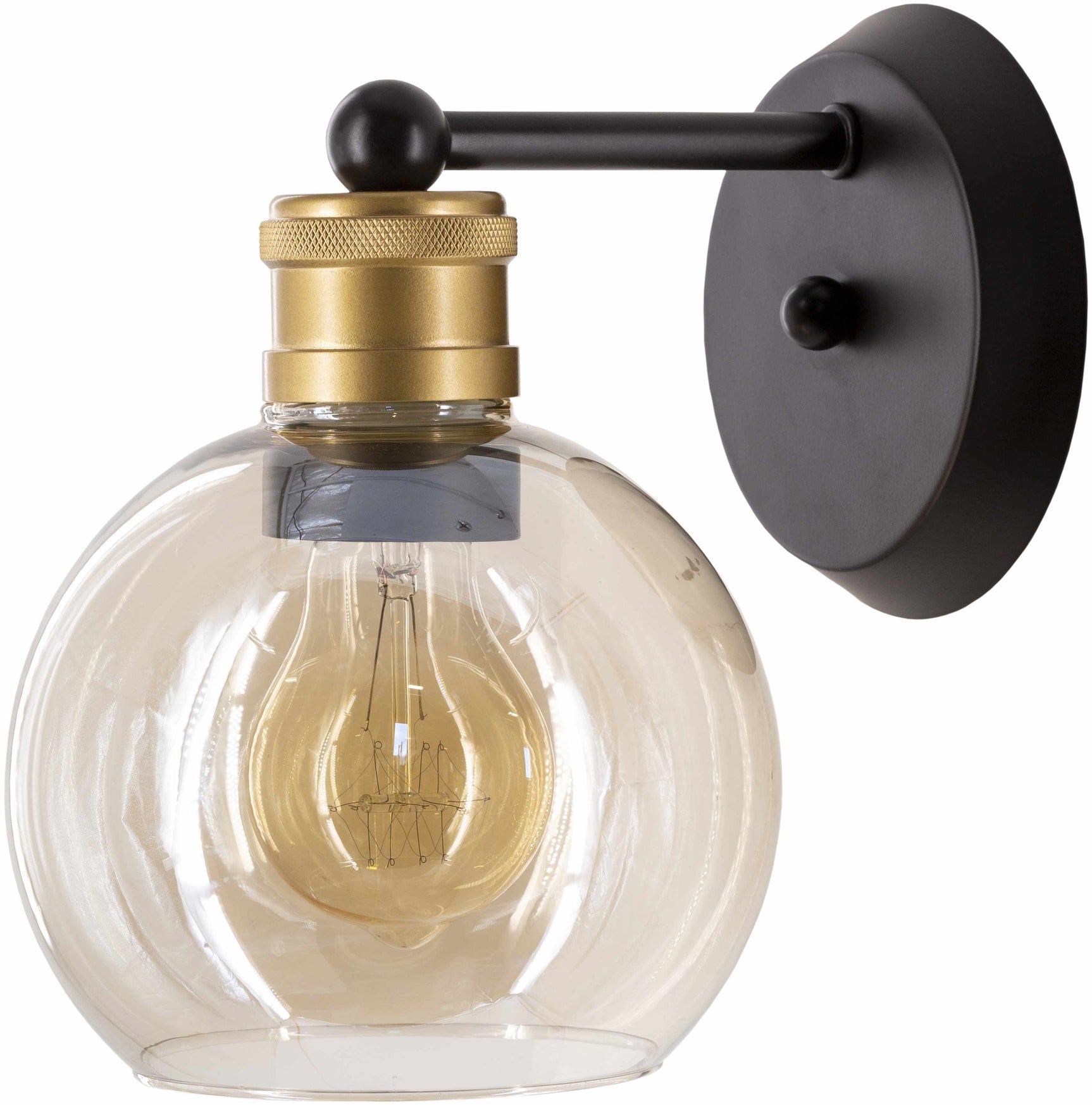 Leabrook Black Metal Wall Sconce - Ornate Home