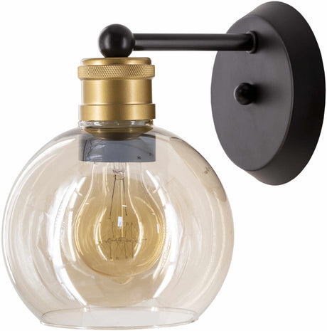 Leabrook Black Metal Wall Sconce - Ornate Home