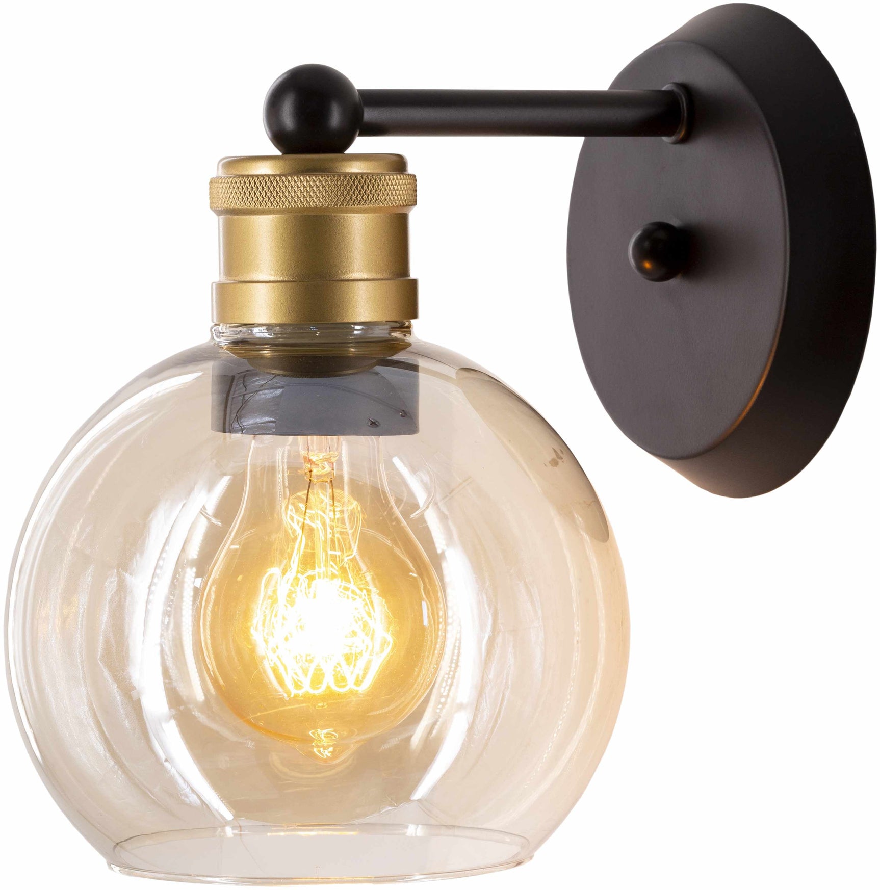 Leabrook Black Metal Wall Sconce - Ornate Home