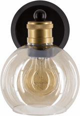 Leabrook Black Metal Wall Sconce - Ornate Home