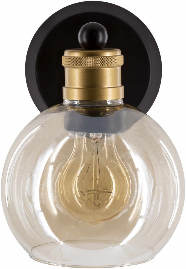 Leabrook Black Metal Wall Sconce - Ornate Home