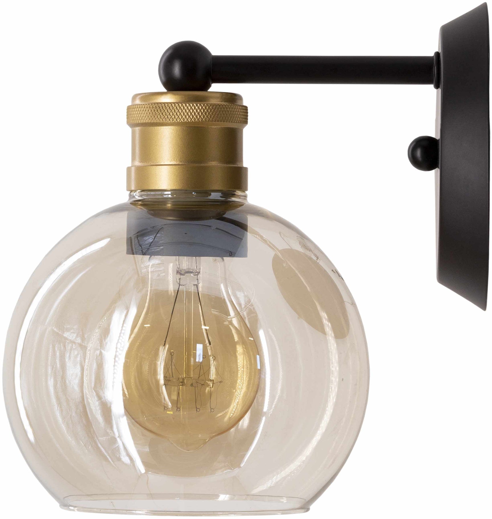 Leabrook Black Metal Wall Sconce - Ornate Home