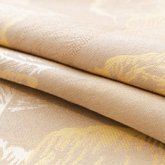 Leaf Jacquard Sofa Cover with Ruffle Skirt – Non-Slip Couch Protector with Sheer Hem - Ornate Home