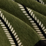 Leaf Stripe Sofa Cover with Black Sheer Skirt, Boho Soft Couch Slipcover for Pets - Ornate Home