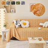 Leaf Universal Furniture Protector Chenille Couch Cover, Large Couch Cover Blanket for Couch Sofa - Ornate Home