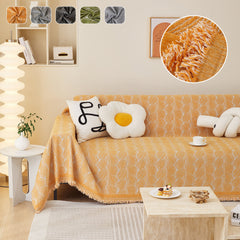 Leaf Universal Furniture Protector Chenille Couch Cover, Large Couch Cover Blanket for Couch Sofa - Ornate Home
