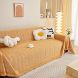 Leaf Universal Furniture Protector Chenille Couch Cover, Large Couch Cover Blanket for Couch Sofa - Ornate Home