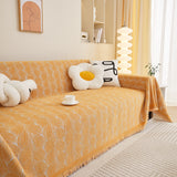 Leaf Universal Furniture Protector Chenille Couch Cover, Large Couch Cover Blanket for Couch Sofa - Ornate Home