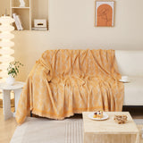 Leaf Universal Furniture Protector Chenille Couch Cover, Large Couch Cover Blanket for Couch Sofa - Ornate Home