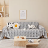 Leaf Universal Furniture Protector Chenille Couch Cover, Large Couch Cover Blanket for Couch Sofa - Ornate Home