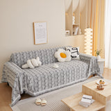 Leaf Universal Furniture Protector Chenille Couch Cover, Large Couch Cover Blanket for Couch Sofa - Ornate Home