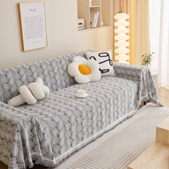 Leaf Universal Furniture Protector Chenille Couch Cover, Large Couch Cover Blanket for Couch Sofa - Ornate Home