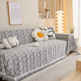Leaf Universal Furniture Protector Chenille Couch Cover, Large Couch Cover Blanket for Couch Sofa - Ornate Home