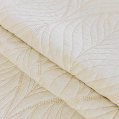 Leaf Vein Textured Cotton Quilted Sofa Slipcover, Non-Slip Modular Couch Covers - Ornate Home