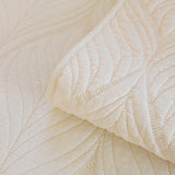 Leaf Vein Textured Cotton Quilted Sofa Slipcover, Non-Slip Modular Couch Covers - Ornate Home