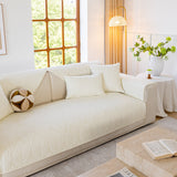 Leaf Vein Textured Cotton Quilted Sofa Slipcover, Non-Slip Modular Couch Covers - Ornate Home