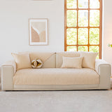 Leaf Vein Textured Cotton Quilted Sofa Slipcover, Non-Slip Modular Couch Covers - Ornate Home