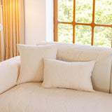 Leaf Vein Textured Cotton Quilted Sofa Slipcover, Non-Slip Modular Couch Covers - Ornate Home
