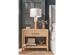 Leah Beige Nightstand - Ornate Home