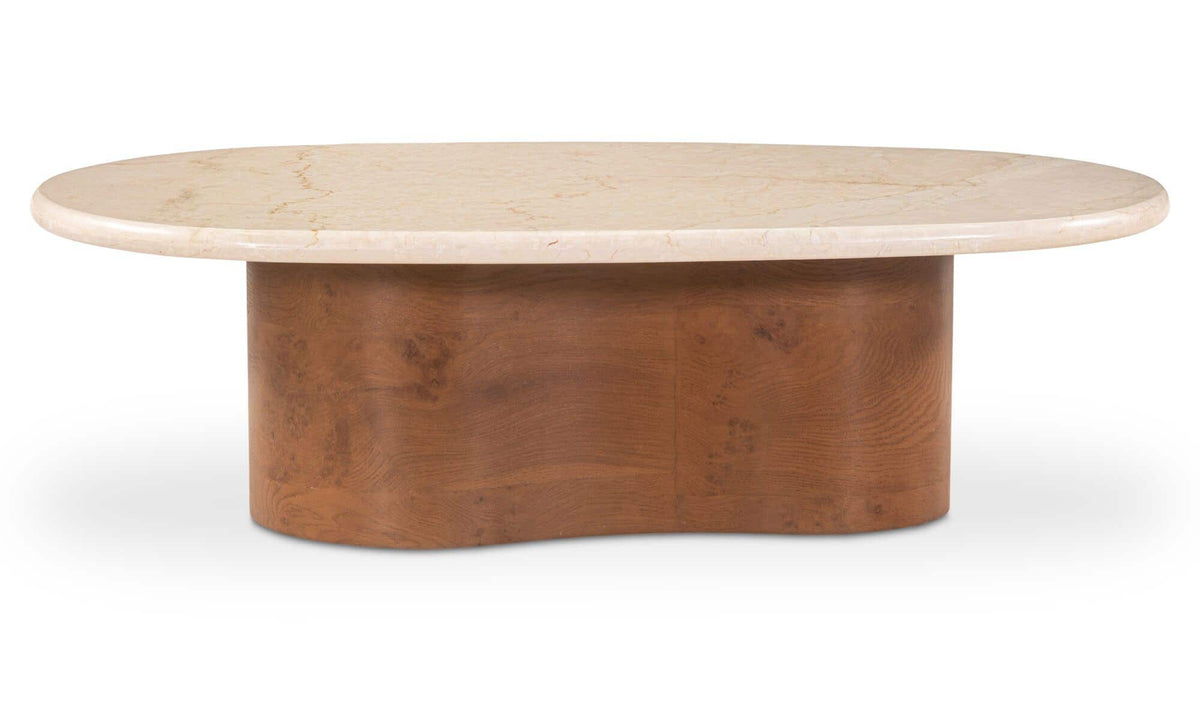 Leah Botticino Marble Coffee Table - Ornate Home