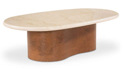 Leah Botticino Marble Coffee Table - Ornate Home
