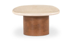 Leah Botticino Marble Coffee Table - Ornate Home