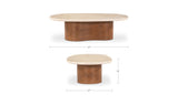 Leah Botticino Marble Coffee Table - Ornate Home