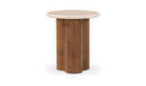 Leah Botticino Marble Side Table - Ornate Home