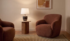 Leah Botticino Marble Side Table - Ornate Home