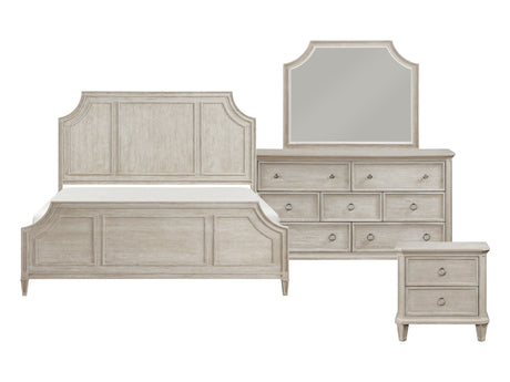 Leander Light Brownish-Gray 4-Piece Queen Bedroom Set - Ornate Home