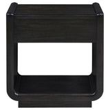 Leandro Burnished Black 1-drawer Wood Occasional Side End Table - Ornate Home