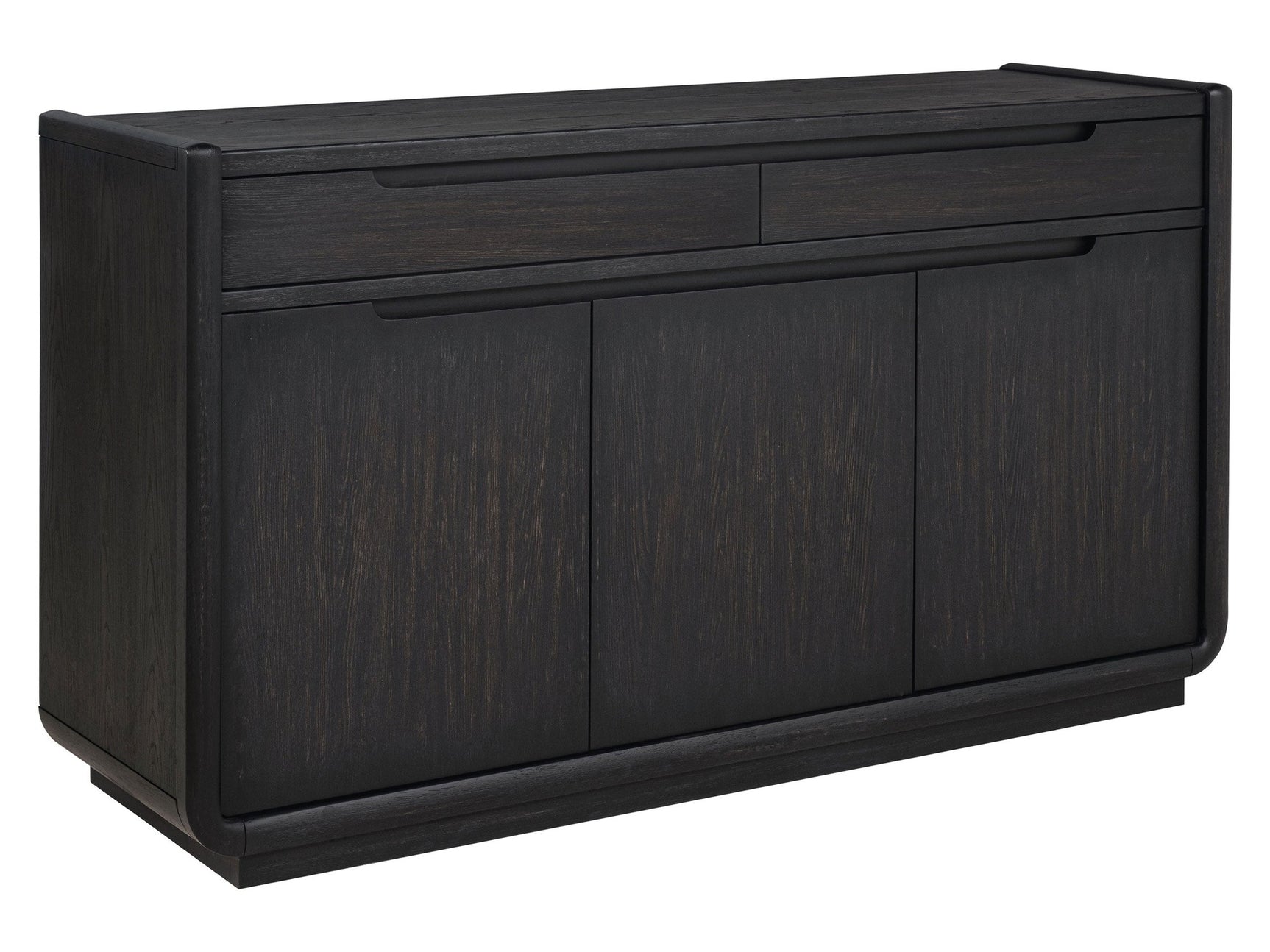 Leandro Burnished Black 2-drawer Dining Sideboard Server - Ornate Home