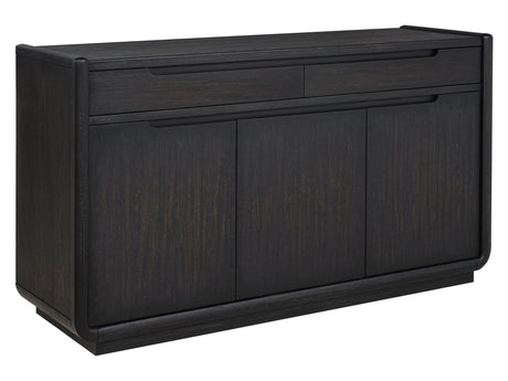 Leandro Burnished Black 2-drawer Dining Sideboard Server - Ornate Home