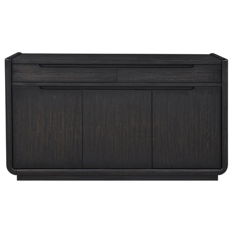 Leandro Burnished Black 2-drawer Dining Sideboard Server - Ornate Home