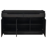 Leandro Burnished Black 2-drawer Dining Sideboard Server - Ornate Home